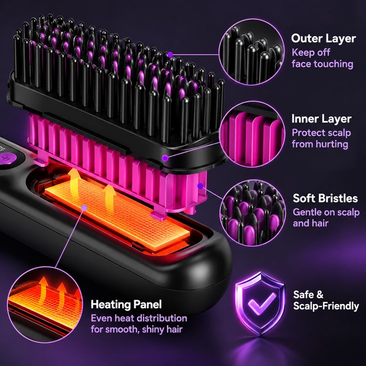 Cordless Sleek Hair Styling Brush