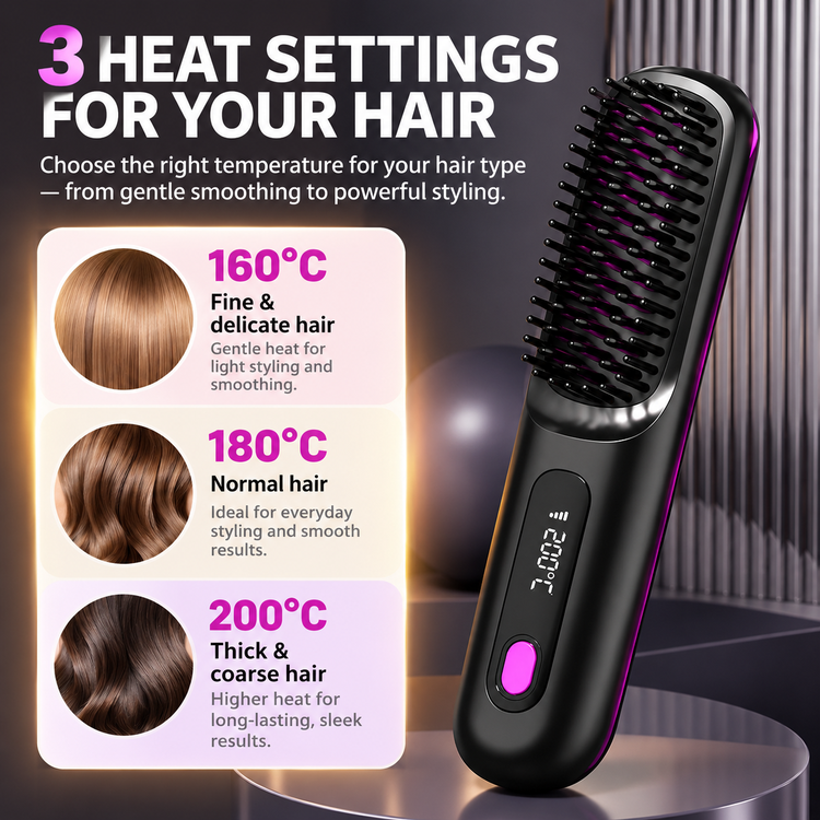 Cordless Sleek Hair Styling Brush
