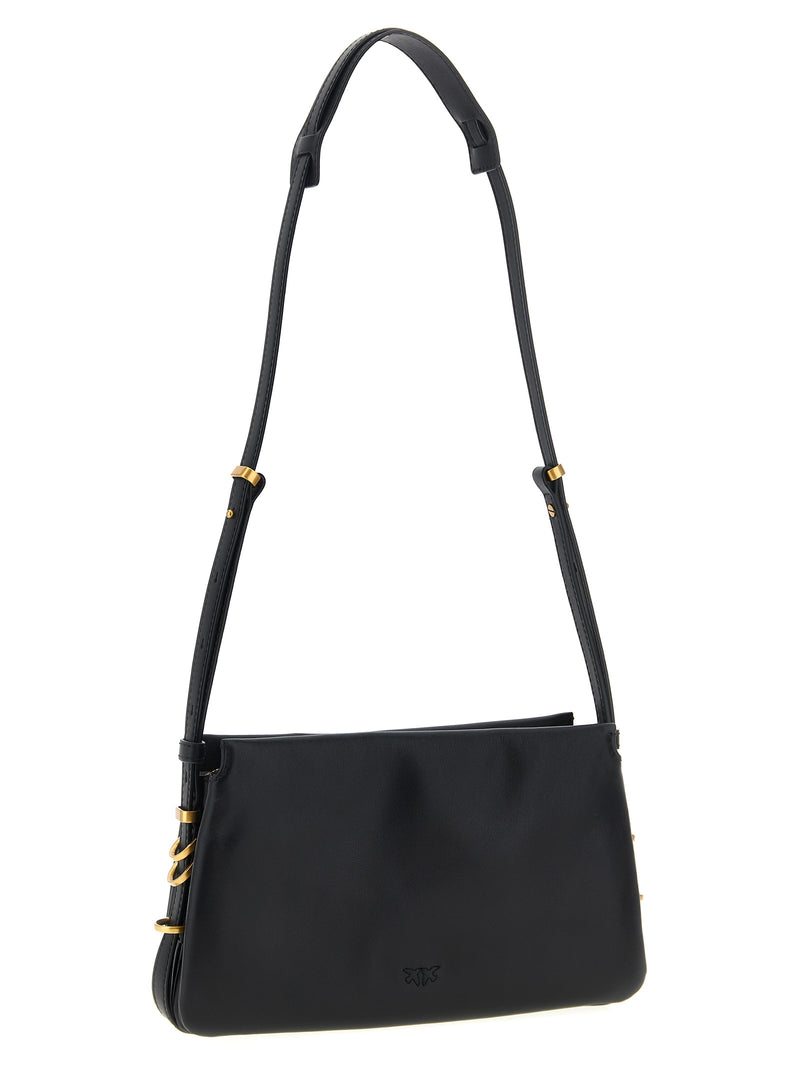 PINKO Black Calfskin Crossbody Bag