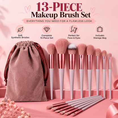 13-Piece Luxe Makeup Brush Collection