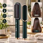 2-in-1 Heated Hair Straightening Brush.