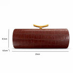 Crocodile-pattern Baguette Style fashionable shoulder And crossbody Bag