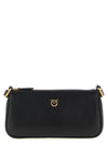 PINKO Black Goatskin Leather Crossbody Bag