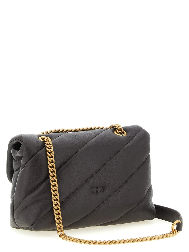 PINKO Love Puff Quilted Lamb Leather Shoulder Bag
