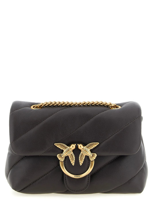 PINKO Love Puff Quilted Lamb Leather Shoulder Bag
