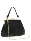 Vivienne Westwood Black Leather Granny Frame Handbag