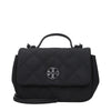 Tory Burch Black Quilted Fabric Handbag