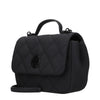 Tory Burch Black Quilted Fabric Handbag