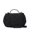 Tory Burch Black Quilted Fabric Handbag