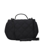 Tory Burch Black Quilted Fabric Handbag