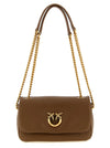 PINKO Brown Lamb Leather Shoulder Bag