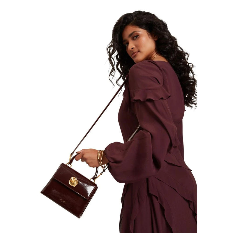 Ted Baker Rose Detail Mini Handbag – Purple