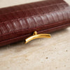 Crocodile-pattern Baguette Style fashionable shoulder And crossbody Bag